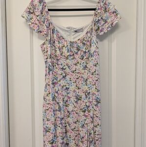 Floral Cap Sleeve Dress
